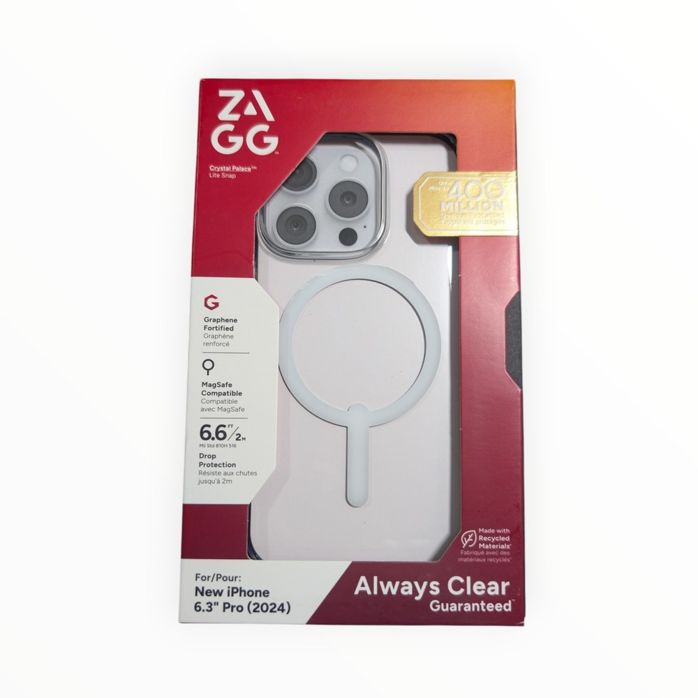 i4-O ZAGG Crystal Palace Magsafe‎ Case for Apple iPhone 16 Pro - Clear ⬇️